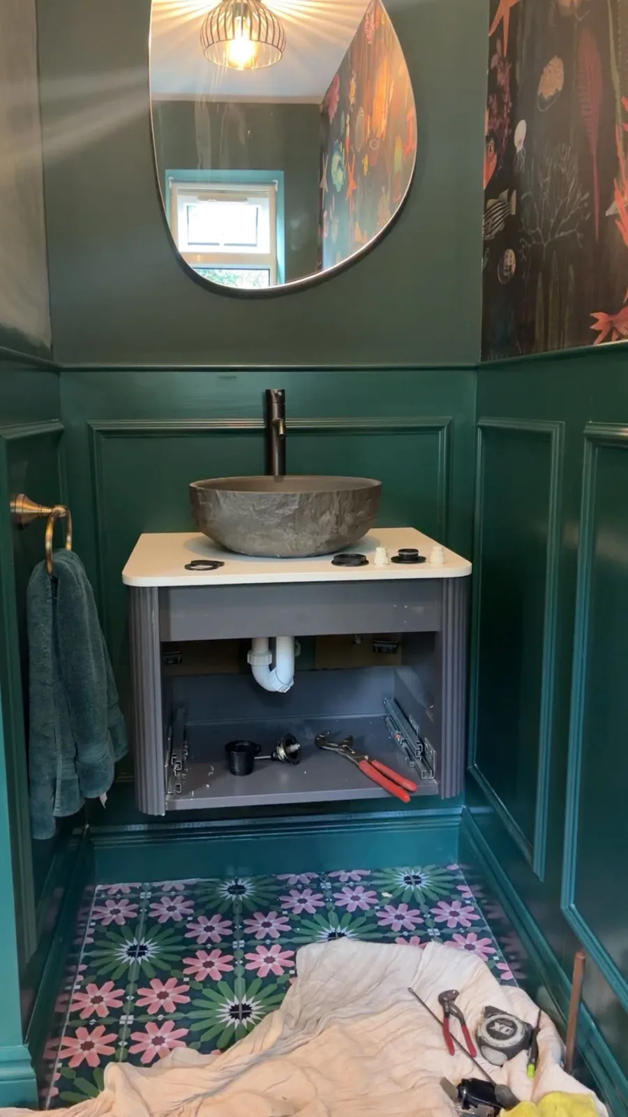 Vanity basin and bathroom plumbing installation by Infinite Plumbing & Heating
